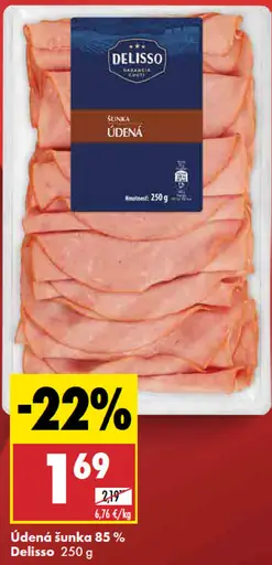 Delisso údená šunka 85 %