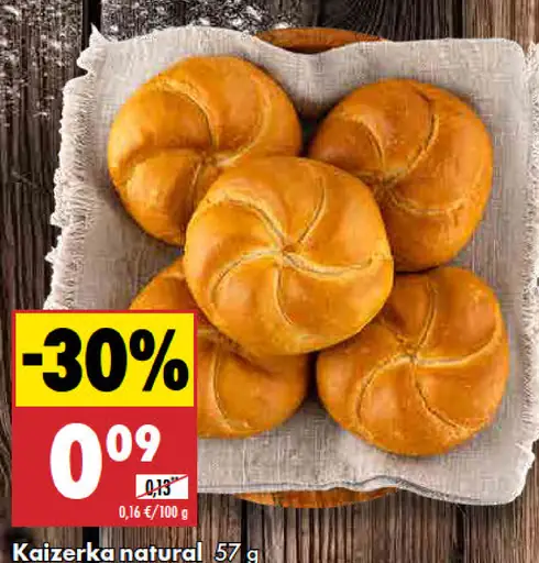 Kaiserka natural pečivo