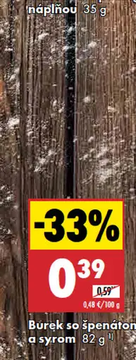 Burek so špenátom a syrom slané pečivo