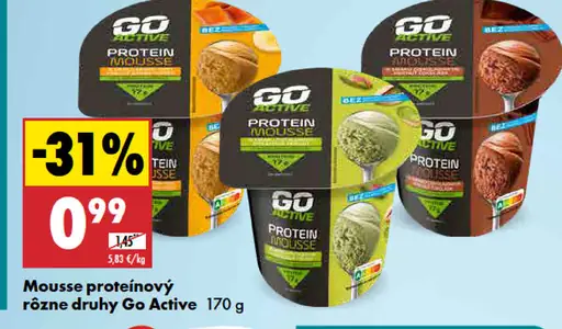 Go Active protéinový mousse rôzne druhy
