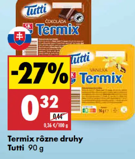 Tutti Termix rôzne druhy