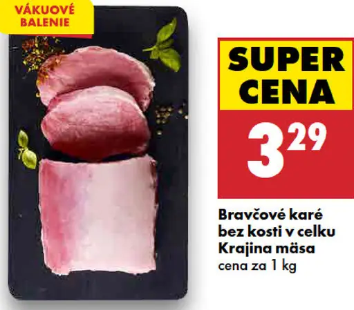 Bravčové karé bez kosti vcelku Krajina mäsa