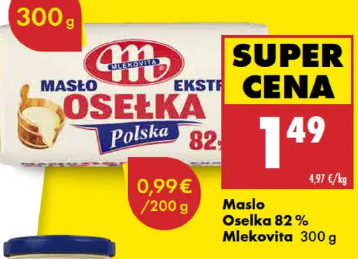 Maslo Osełka 82 %