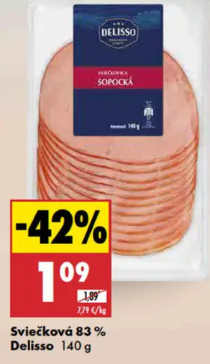 Delisso sviečková 83 % sopocká šunka