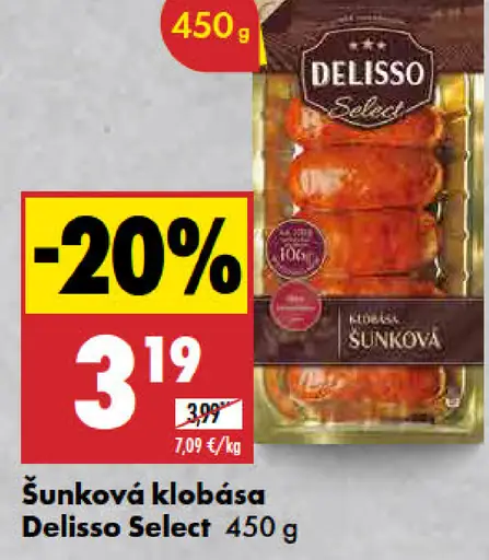Delisso Select šunková klobása