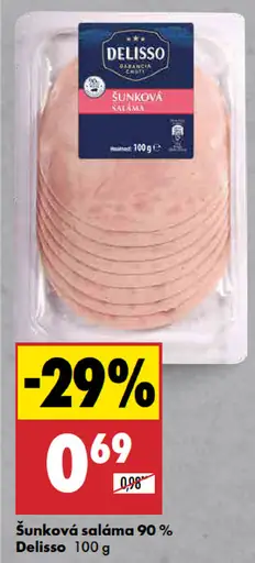 Delisso Šunková saláma 90%