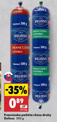 Delisso Francúzska paštéta rôzne druhy