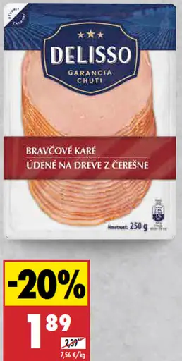 Delisso Bravčové karé údené 80%