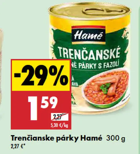 Trenčianske jemné párky s fazuľou