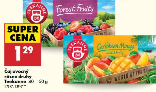 Teekanne Čaj ovocný rôzne druhy