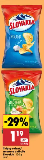 Slovakia chipsy solené