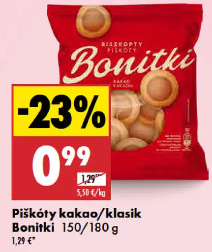 Bonitki piškóty kakao alebo klasik