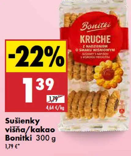 Bonitki Sušienky višňa/kakao