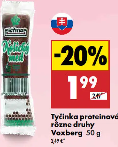 Tyčinka proteínová rôzne druhy Voxberg