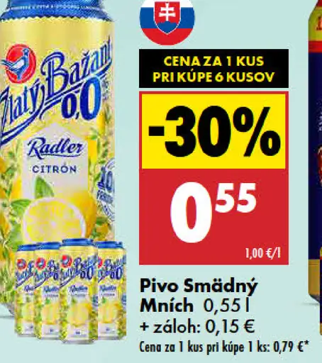 Smädný Mních 10° pivo