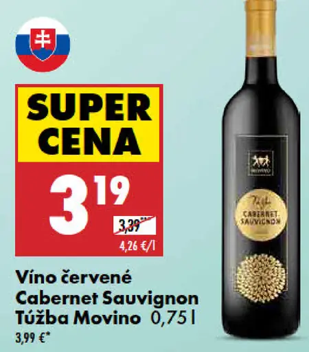 Víno červené Cabernet Sauvignon Movino