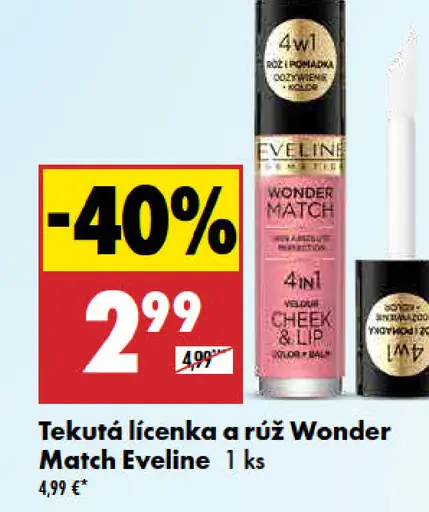 Eveline tekutá lícenka a rúž Wonder Match