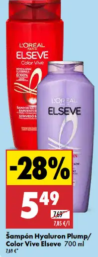 L'Oreal Elseve Hyaluron Plump/Color Vive šampón
