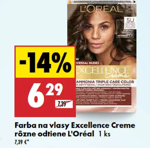 L’Oréal Farba na vlasy Excellence Creme rôzne odtiene