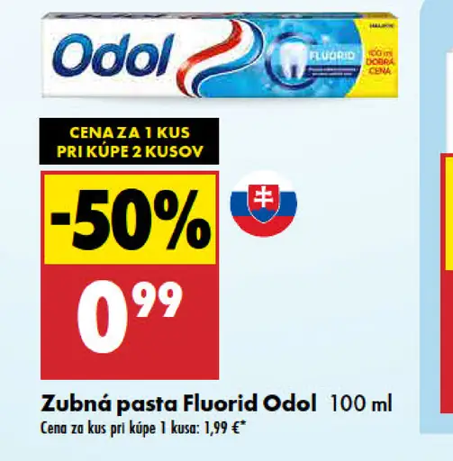 Odol Zubná pasta Fluorid