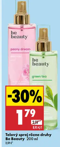 Be Beauty Telový sprej rôzne druhy