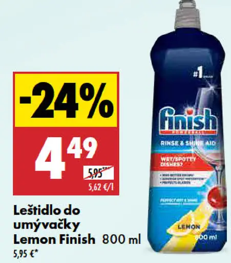 Finish Leštidlo do umývačky Lemon