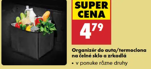 Organizér do auta / termoclona na čelné sklo a zrkadlá