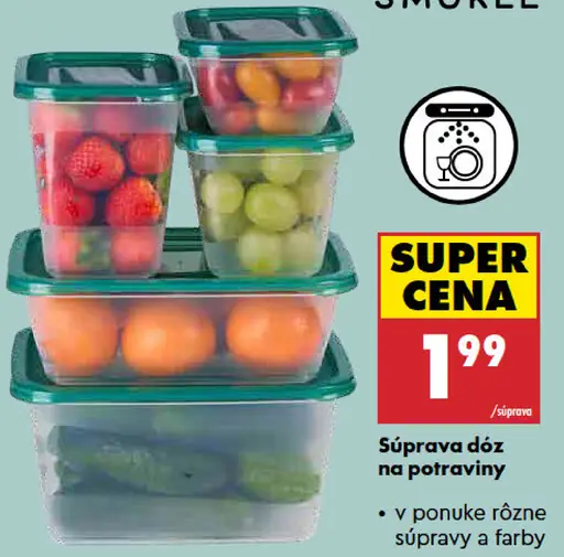 Smukee súprava dóz na potraviny