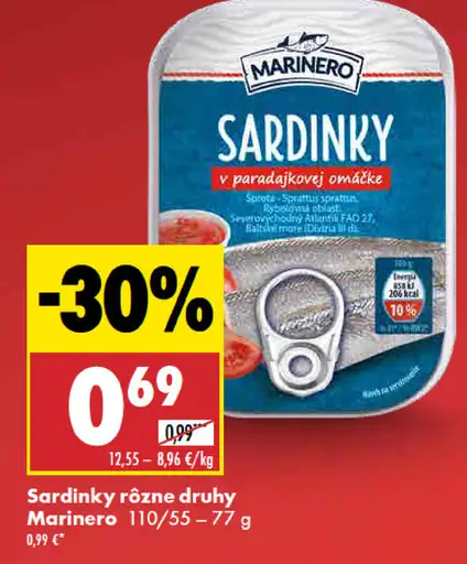 Marinero sardinky v paradajkovej omáčke rôzne druhy