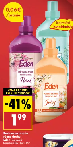 Eden Parfum na pranie rôzne druhy