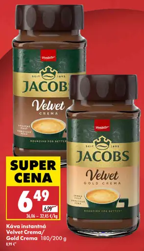 Jacobs Velvet Crema rozpustná káva