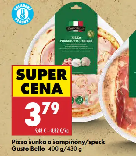 Gusto Bello Pizza šunka a šampiňóny