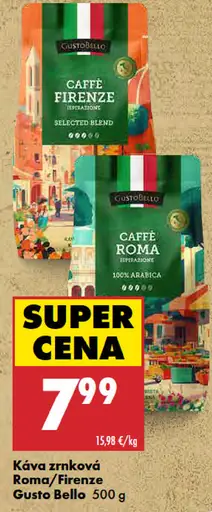 Gusto Bello káva zrnková Roma/Firenze