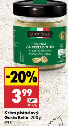 Gusto Bello Krém pistáciový