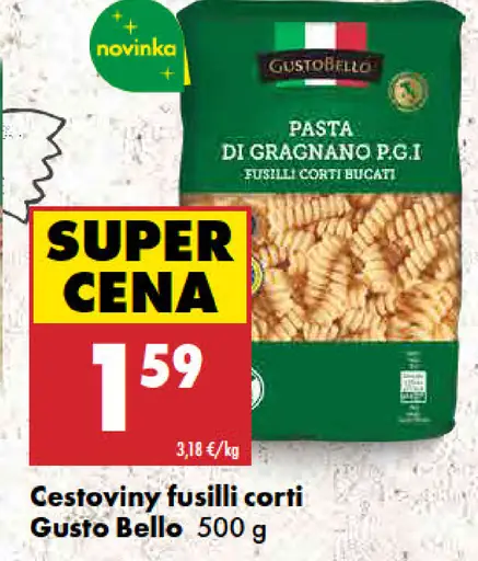 Gusto Bello cestoviny fusilli corti