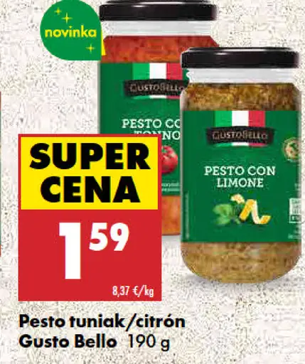 Gusto Bello pesto tuniak / citrón