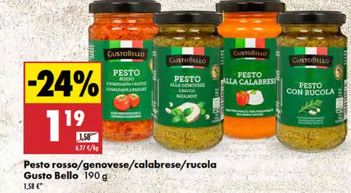 Gusto Bello pesto rosso / genovese / calabrese / rucola