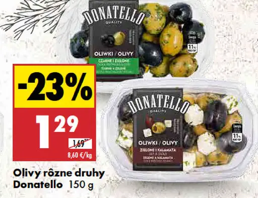 Donatello olivy rôzne druhy