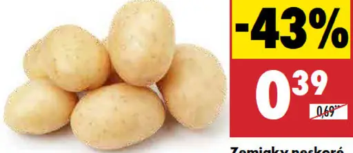 Zemiaky neskoré prané voľné