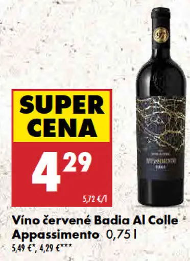 Badia Al Colle Vino červené Appassimento