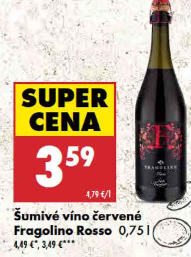Fragolino Rosso šumivé víno červené