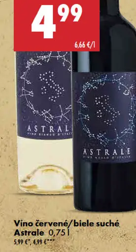Astrale víno červené alebo biele suché