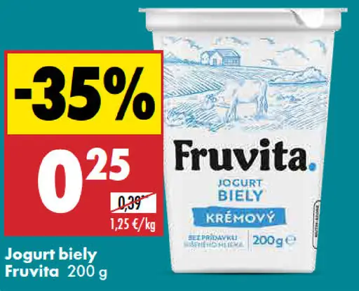 Fruvita jogurt biely kremový