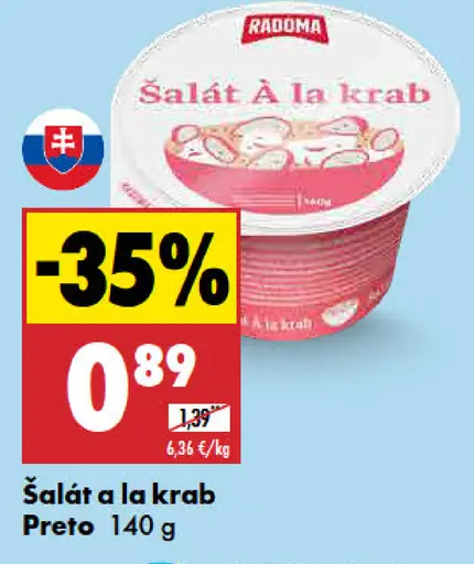 Préto Šalát Á la krab