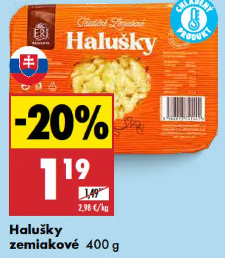 Tradičné halušky zemiakové