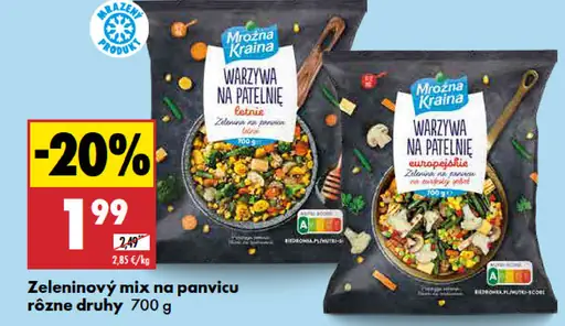 Mroźna Kraina Zeleninový mix na panvicu