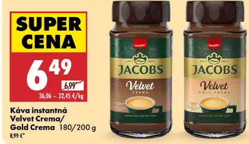 Jacobs Velvet Crema rozpustná káva