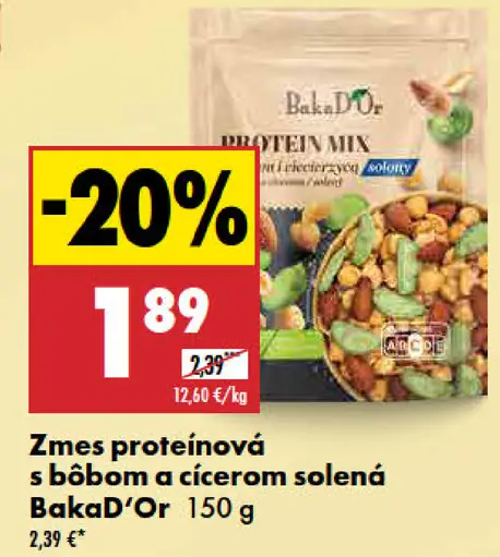 BakaD'Or Zmes proteinová s bôbom a cícerom solená