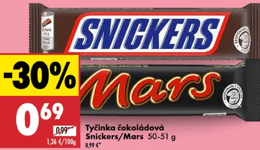 Snickers tyčinka čokoládová