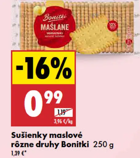Bonitki Sušienky maslové rôzne druhy
